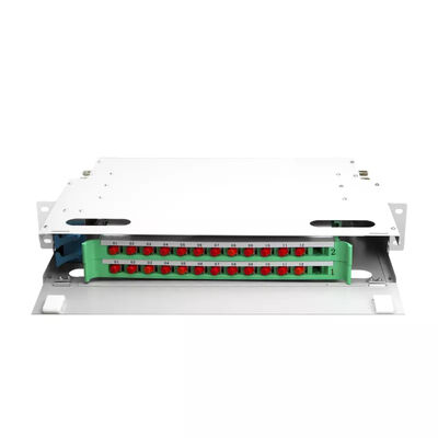 FTTH 1U繊維のパネル24の中心19インチの棚のパッチ盤ODFの単位