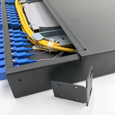 スプライスの皿が付いている1Uラック マウントのパッチ盤の繊維光学19" 24の中心SC LC