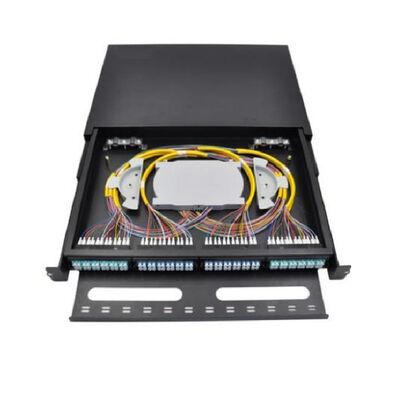 96FO MPO MTPのパッチ盤LC複式アパート1U繊維パッチ盤12スロット