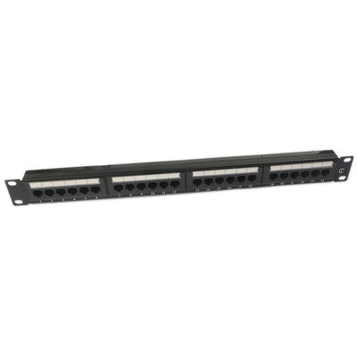 UTP 24の左舷CAT6パッチ盤1Uの台形パッチ盤のブランクRJ45