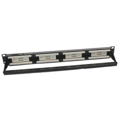 UTP 24の左舷CAT6パッチ盤1Uの台形パッチ盤のブランクRJ45