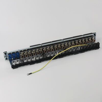 UTPネットワークのパッチ盤統合されたRJ45 1U 24の左舷パッチ盤