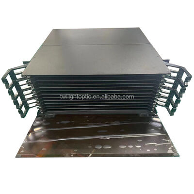 LC ネットワーク ケーブル配線用二重光ファイバー パッチ パネル 430x200x46mm