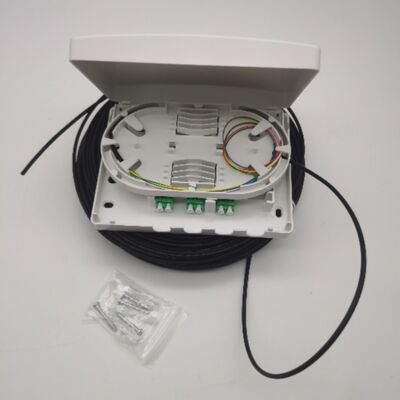 6Cores LC/APC 前接続された光学配送箱 6Fibers Wall Outlet PTO Box