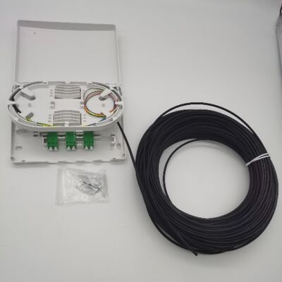 6Cores LC/APC 前接続された光学配送箱 6Fibers Wall Outlet PTO Box