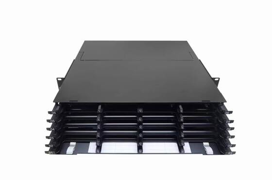4U 576コア MTP MPO-LC パッチパネル ODFシャーシ エンクロージャ スライドタイプ 48カセット用